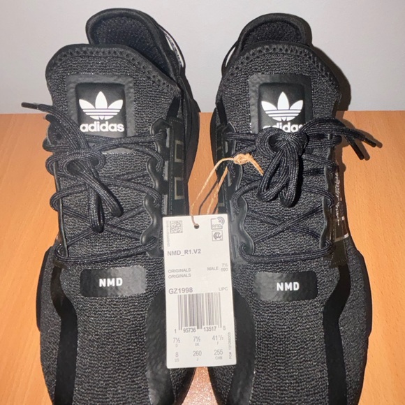 Adidas NMD R1 V2 Black White Men's Sneakers GZ1998 New NWT NWOB Size 8 - Picture 8 of 14